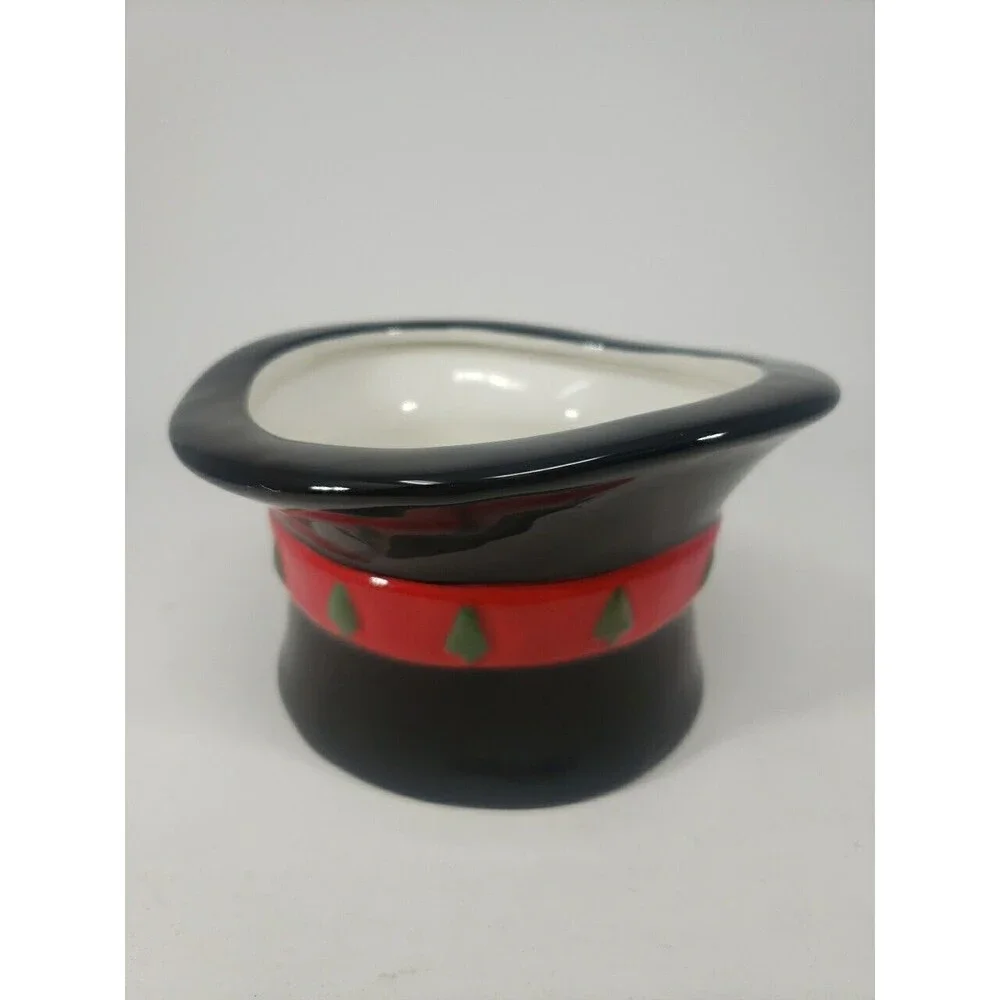 Harry and David Top Hat Candy Dish Bowl 2007 Trinket Christmas Frosty Snowman